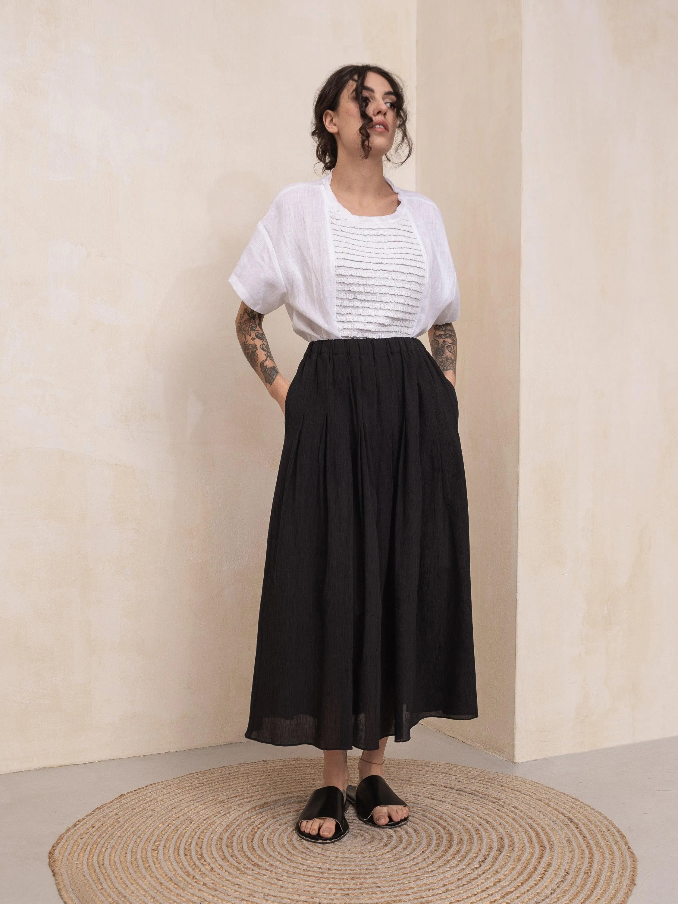 Matteau Pleated Maxi Skirt