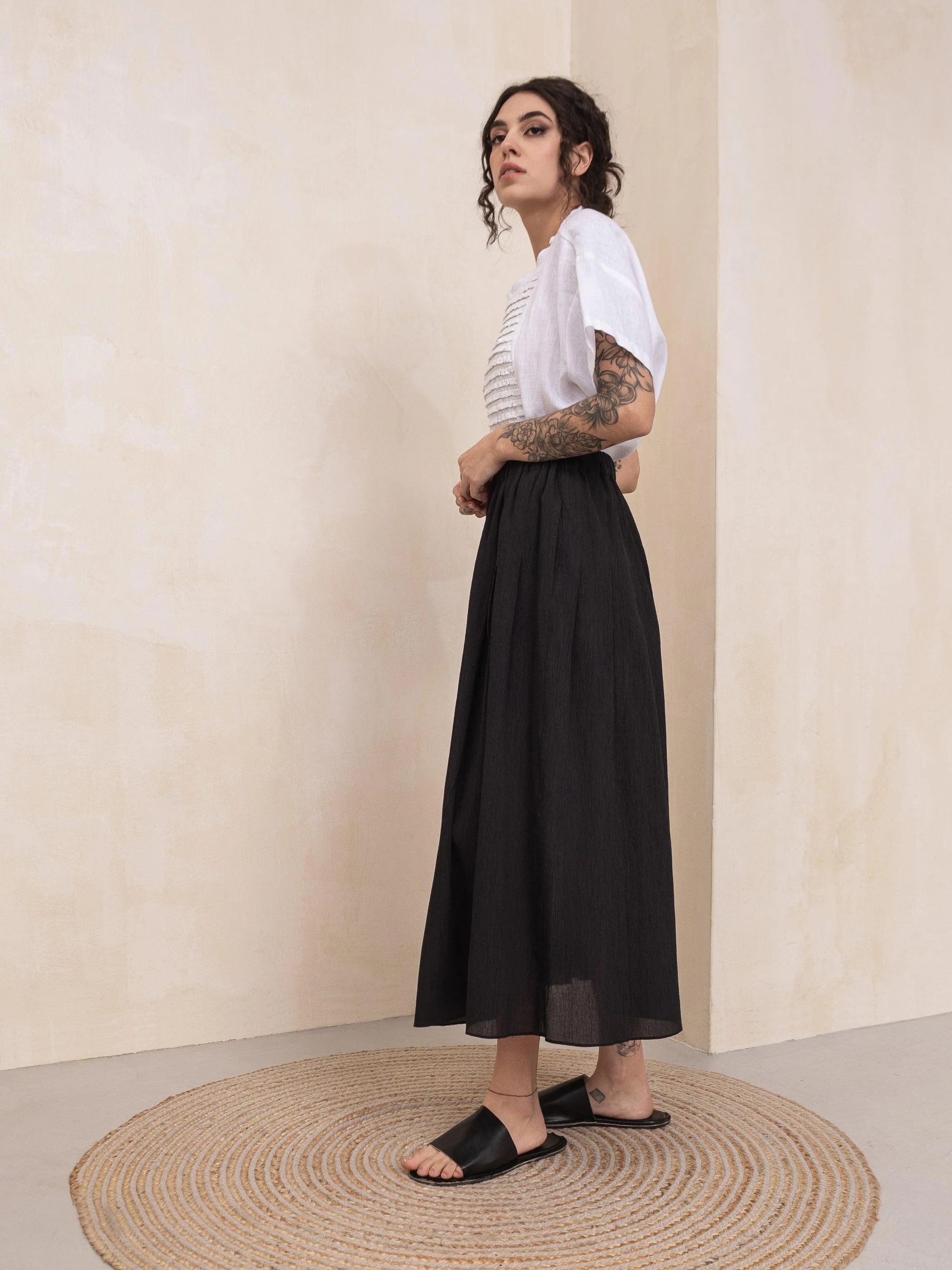 Matteau Pleated Maxi Skirt