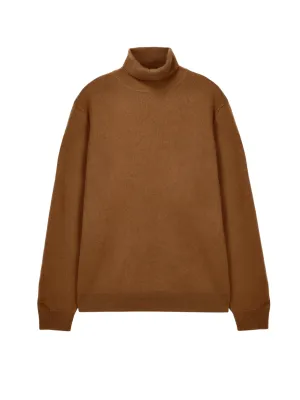 Men Turtleneck Sweater_Deep Camel