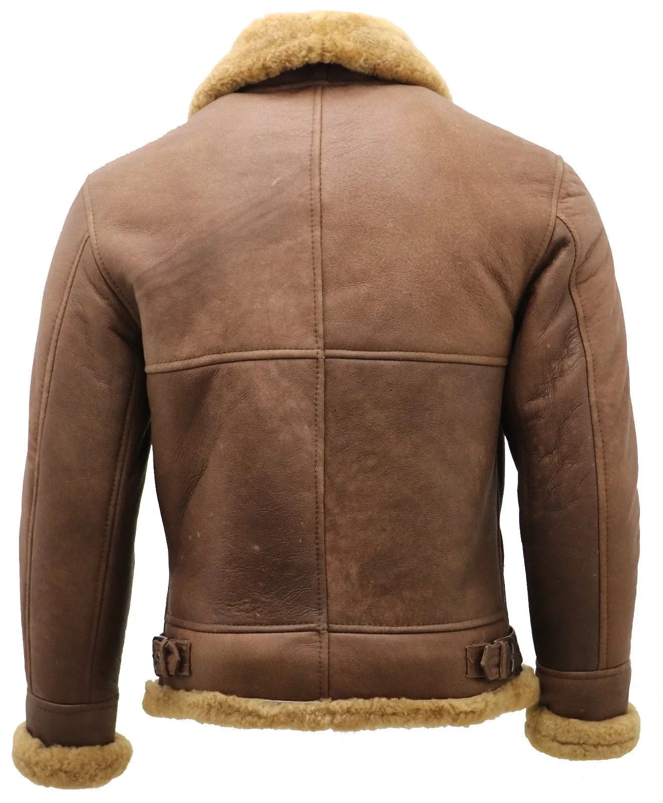 Men's Brown  Sheepskin Flying Jacket (RI)