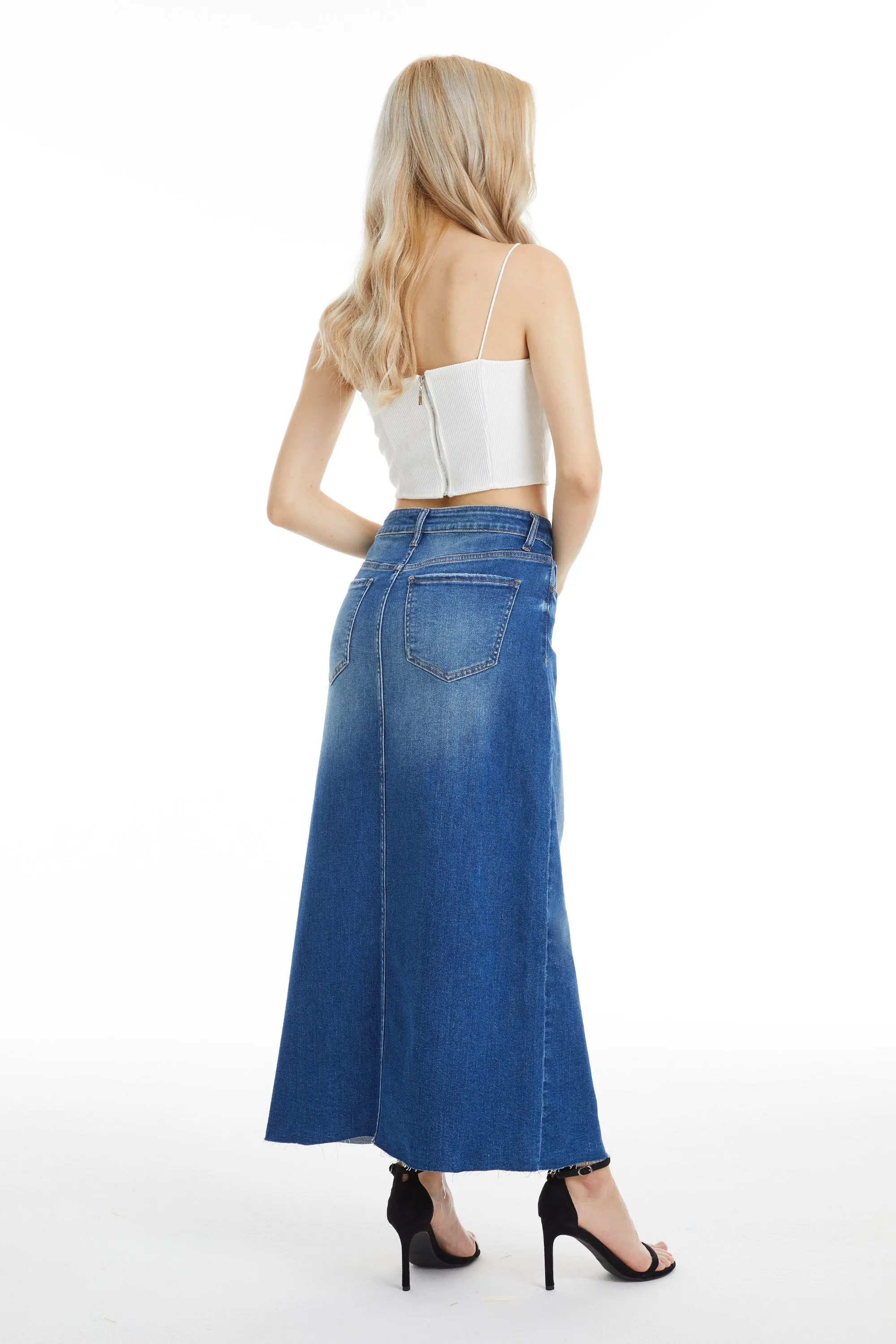 Midi Skirt With Cf Invisible Zip/Slit