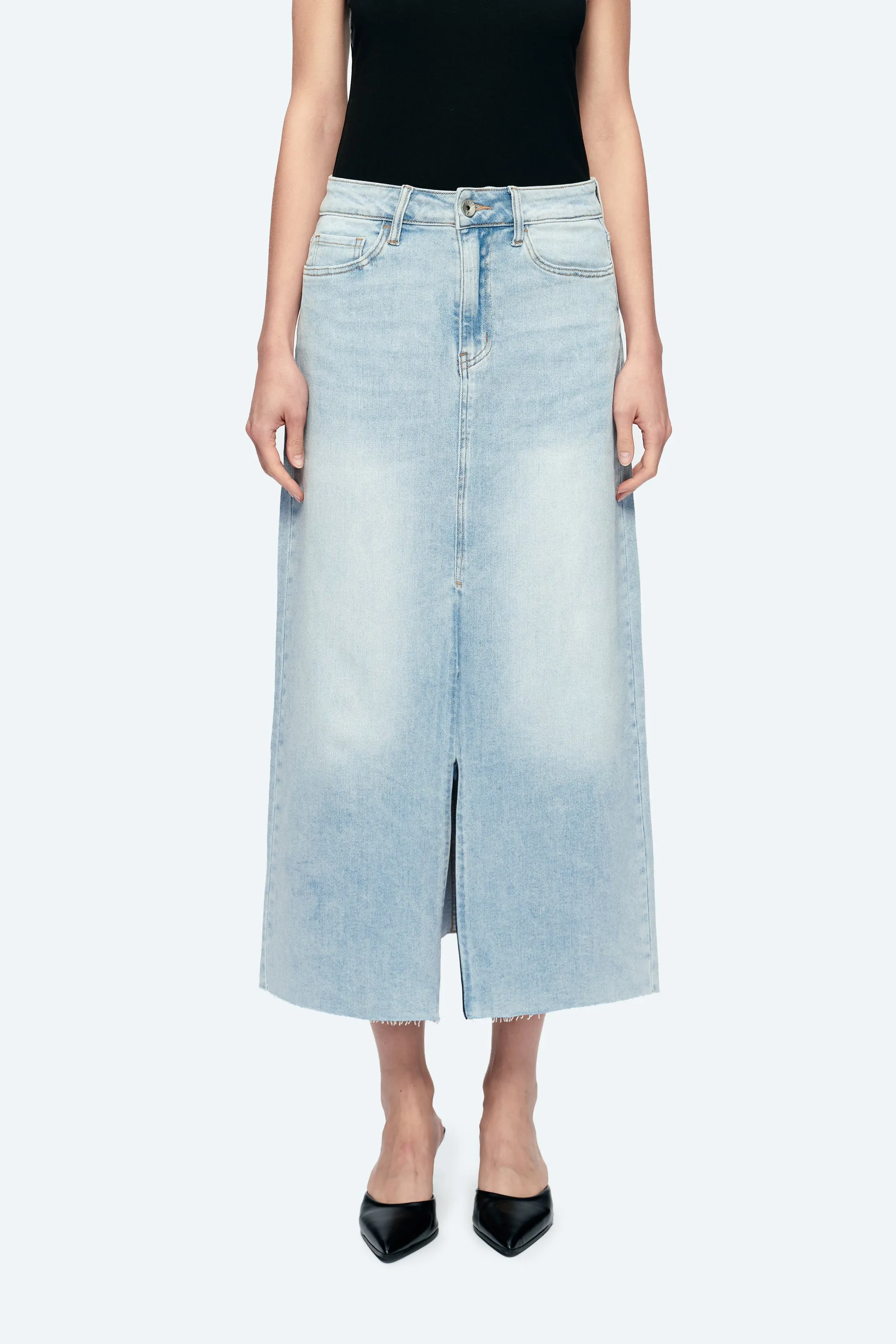 Midi Skirt With Cf Invisible Zip/Slit