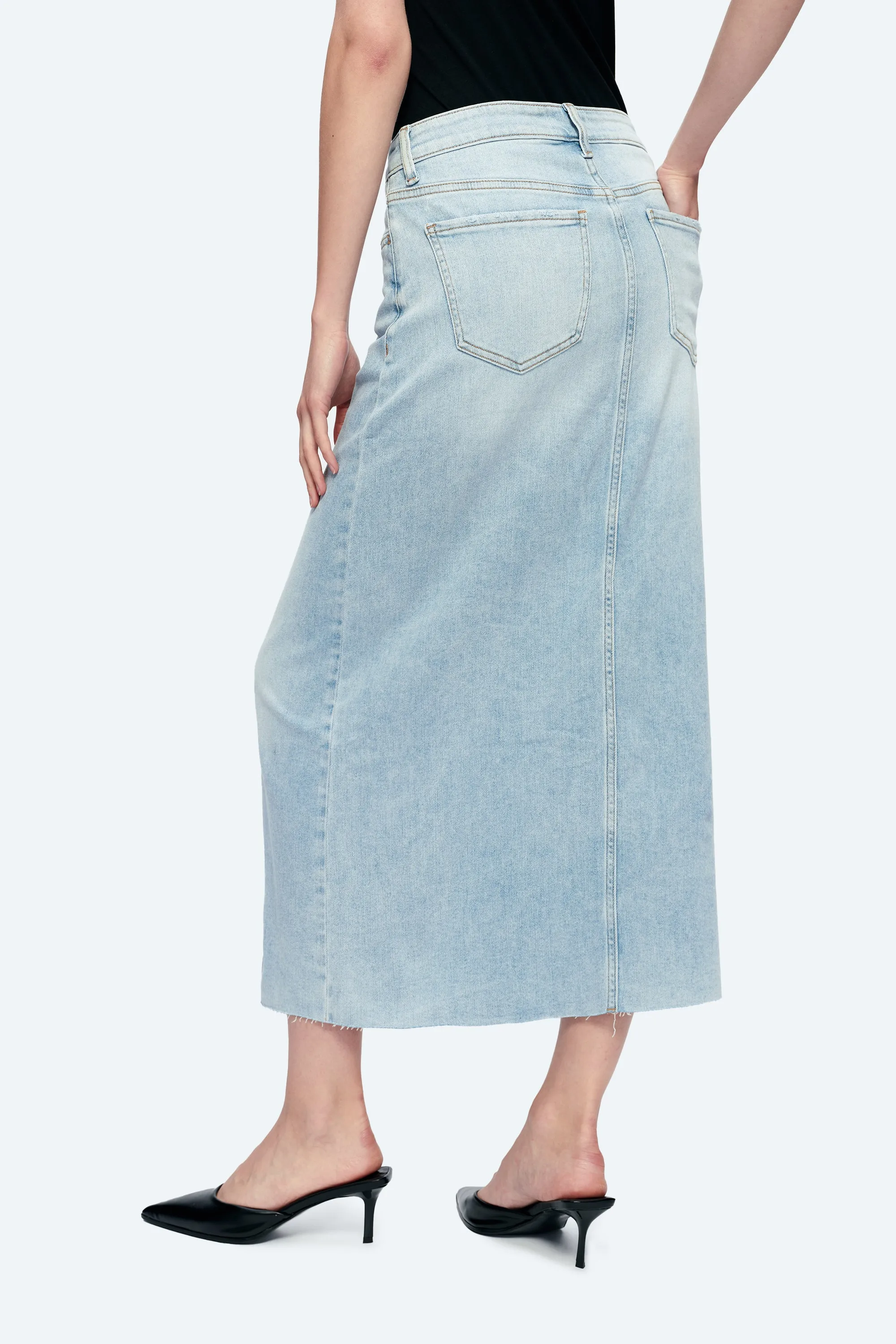 Midi Skirt With Cf Invisible Zip/Slit