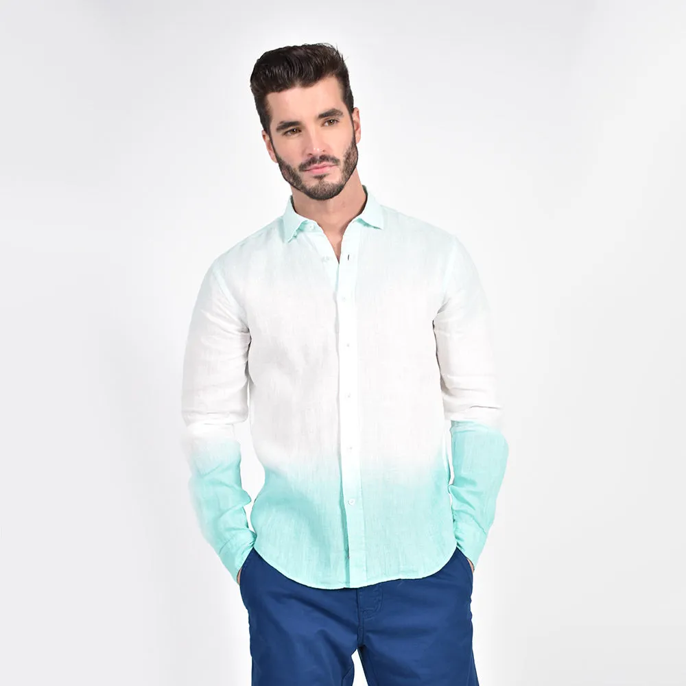 Mint Ombré Linen Shirt