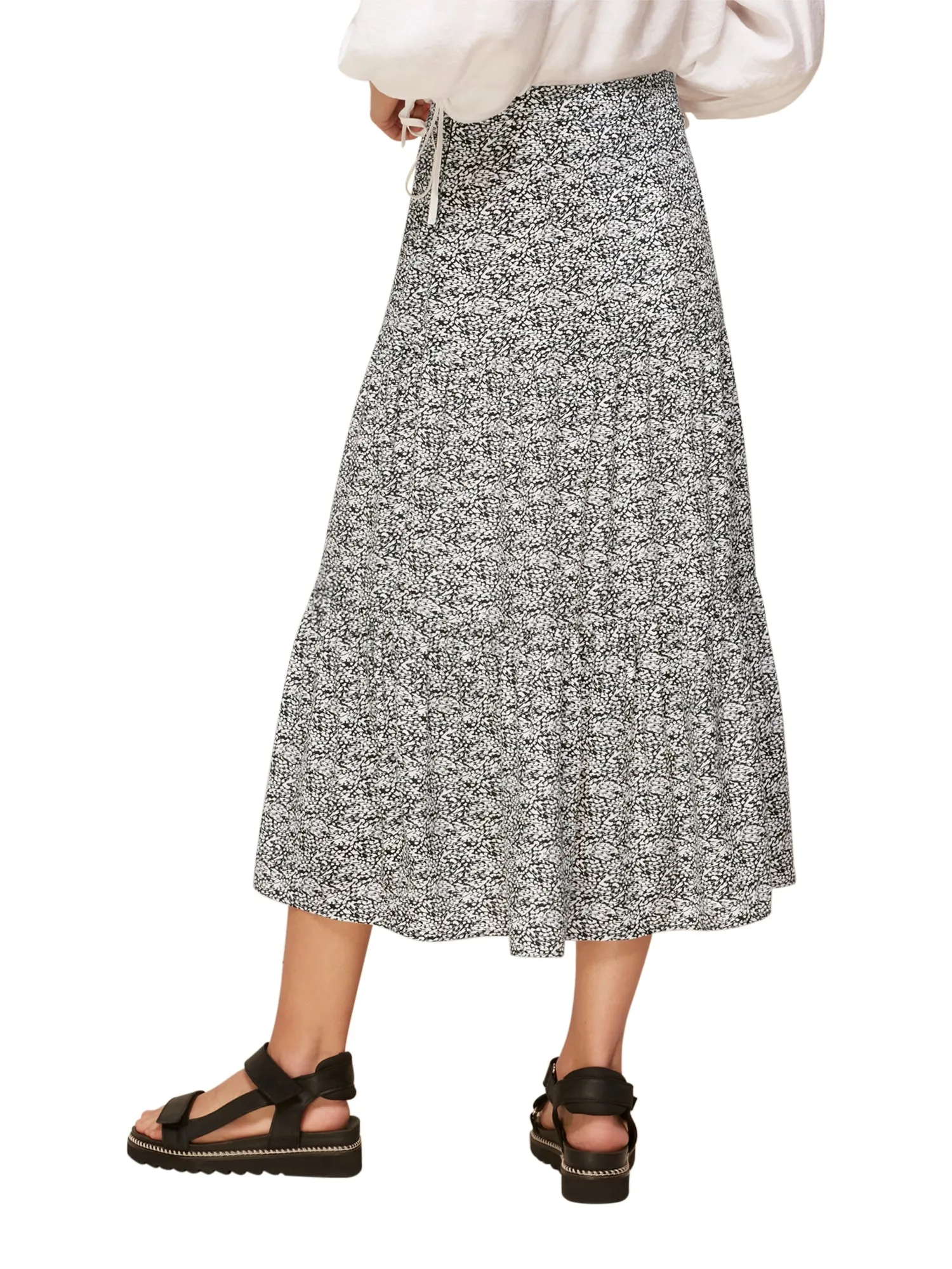 Mixed Animal Tiered Skirt