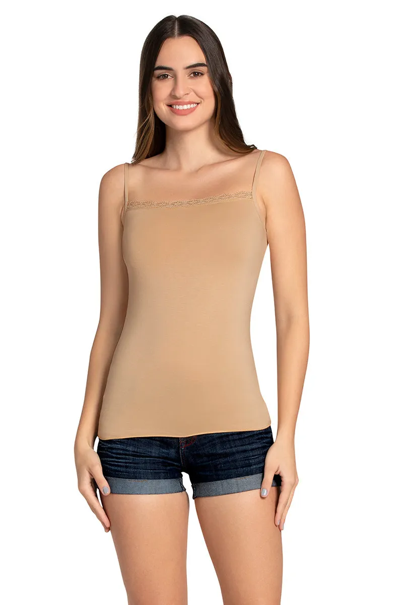 Modal Lace Camisole - Hazelnut