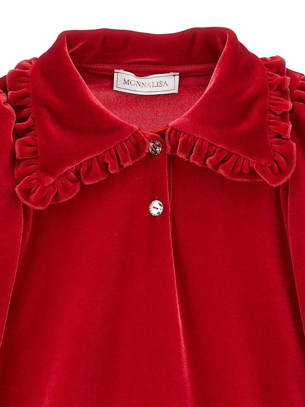 MONNALISA Girl's chenille dress - 11B9092850 Red