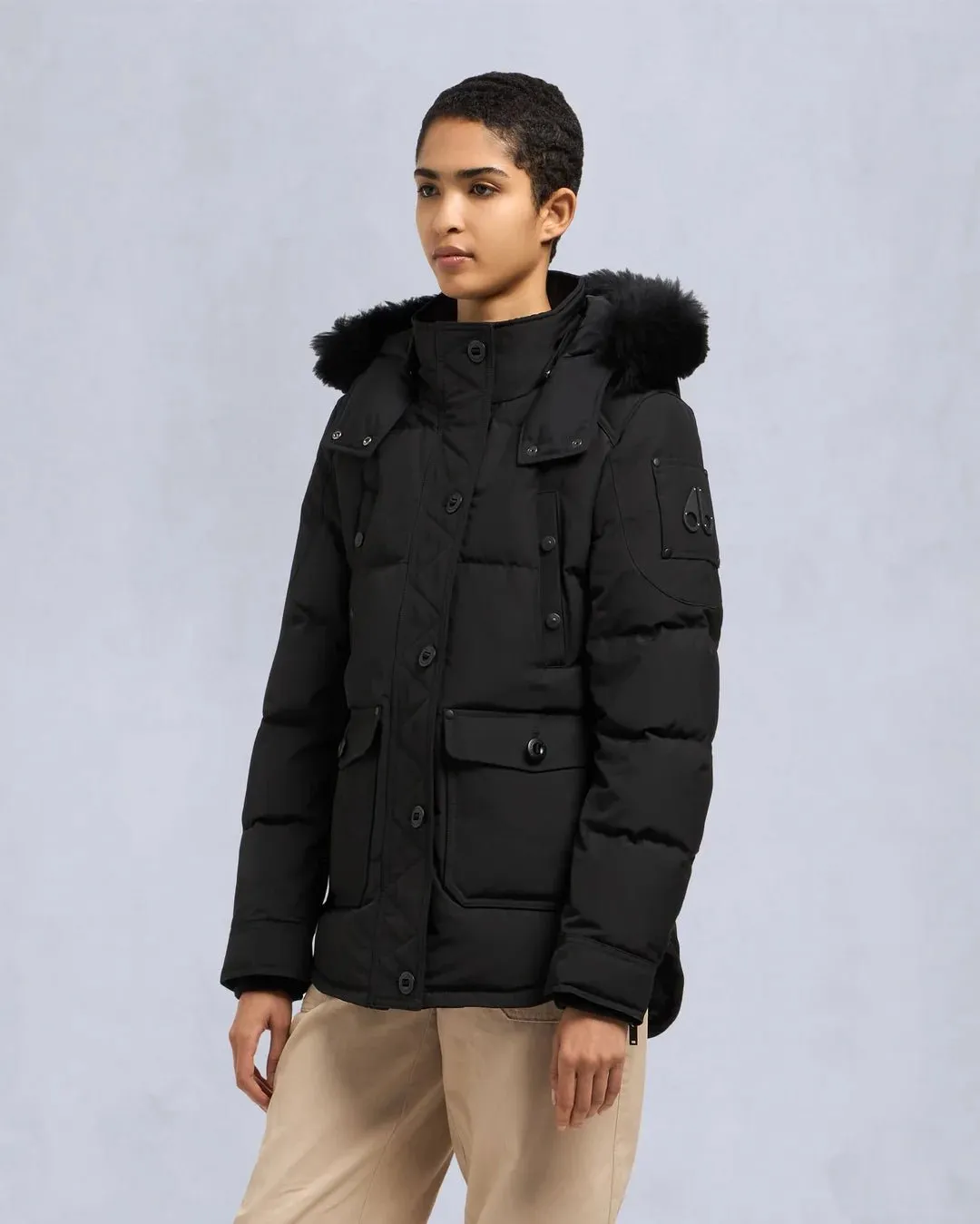 MOOSE KNUCKLES - ONYX ANGUILLE SHEARLING JACKET - M33LJ113S