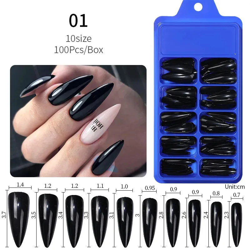 Nail Art Press on False Nails Fake Nails Coffin Gel Nails Extension System Full Cover Short Nail Soft Gel Tips Accessories Tool