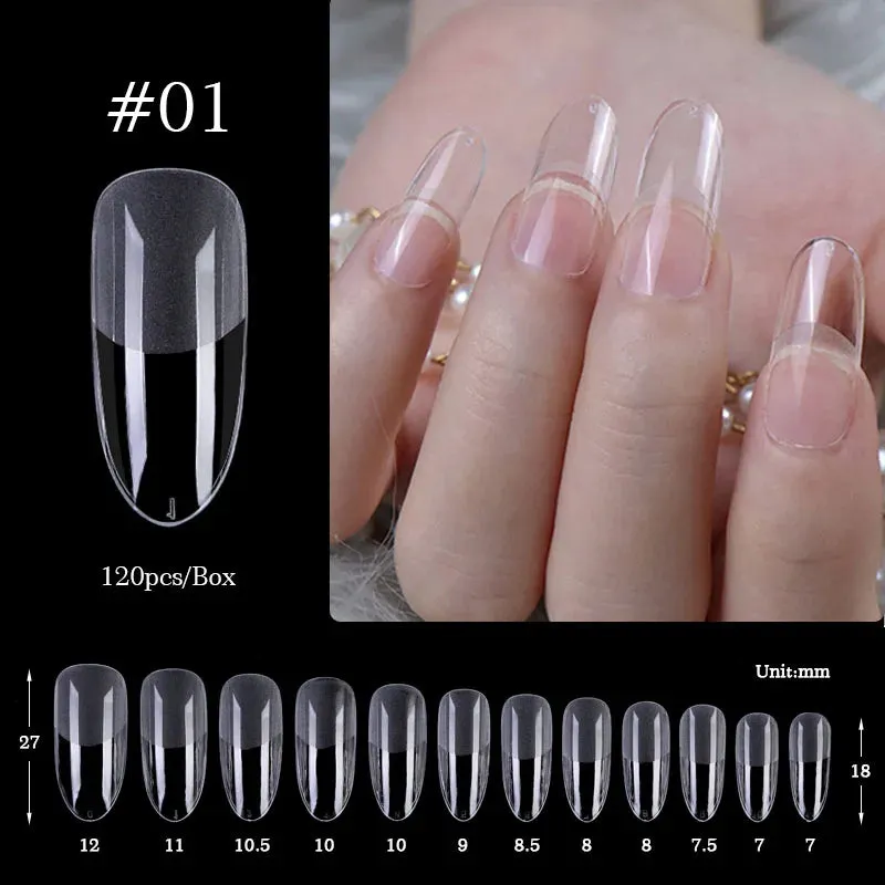 Nail Art Press on False Nails Fake Nails Coffin Gel Nails Extension System Full Cover Short Nail Soft Gel Tips Accessories Tool