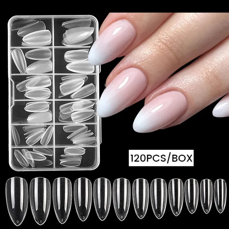 Nail Art Press on False Nails Fake Nails Coffin Gel Nails Extension System Full Cover Short Nail Soft Gel Tips Accessories Tool