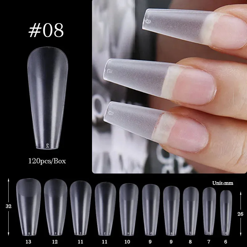 Nail Art Press on False Nails Fake Nails Coffin Gel Nails Extension System Full Cover Short Nail Soft Gel Tips Accessories Tool