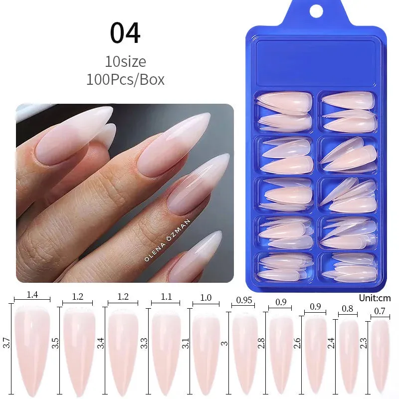 Nail Art Press on False Nails Fake Nails Coffin Gel Nails Extension System Full Cover Short Nail Soft Gel Tips Accessories Tool