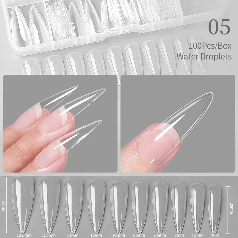 Nail Art Press on False Nails Fake Nails Coffin Gel Nails Extension System Full Cover Short Nail Soft Gel Tips Accessories Tool