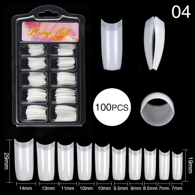 Nail Art Press on False Nails Fake Nails Coffin Gel Nails Extension System Full Cover Short Nail Soft Gel Tips Accessories Tool