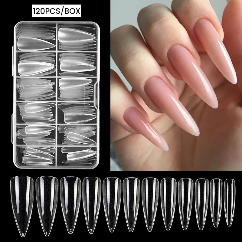 Nail Art Press on False Nails Fake Nails Coffin Gel Nails Extension System Full Cover Short Nail Soft Gel Tips Accessories Tool