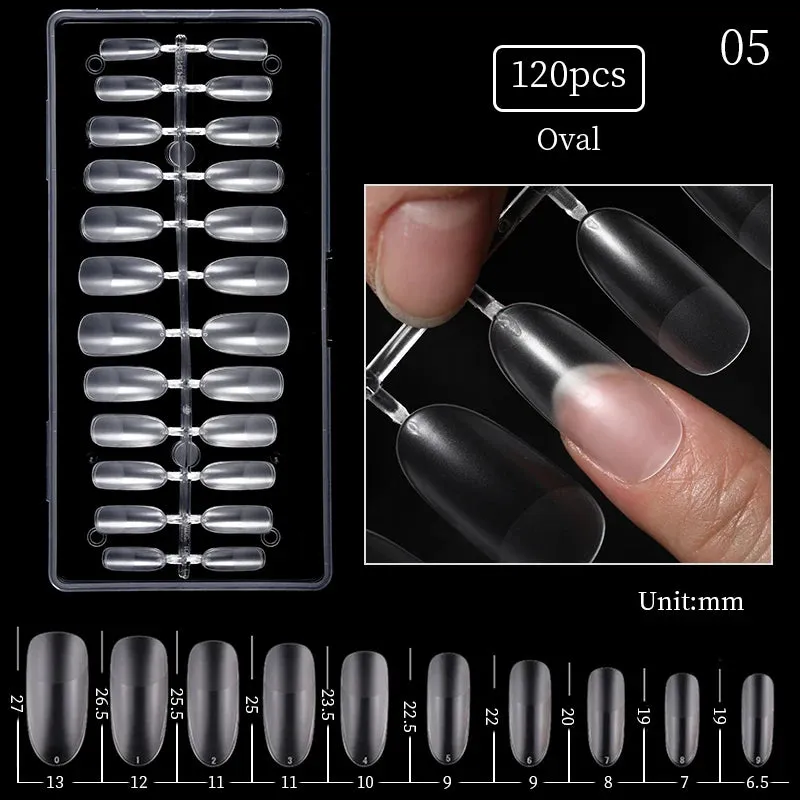 Nail Art Press on False Nails Fake Nails Coffin Gel Nails Extension System Full Cover Short Nail Soft Gel Tips Accessories Tool