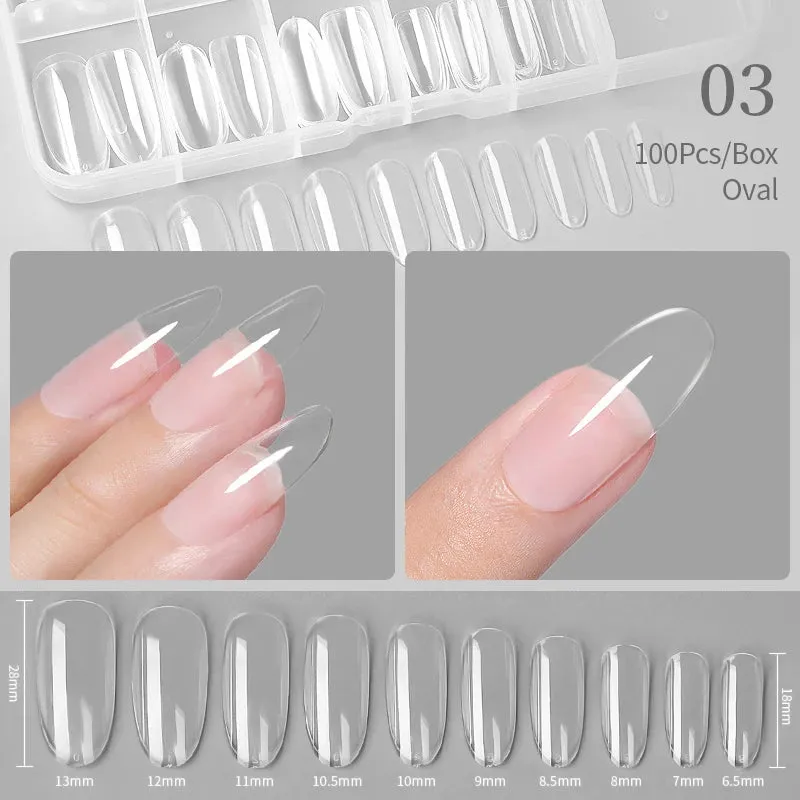 Nail Art Press on False Nails Fake Nails Coffin Gel Nails Extension System Full Cover Short Nail Soft Gel Tips Accessories Tool