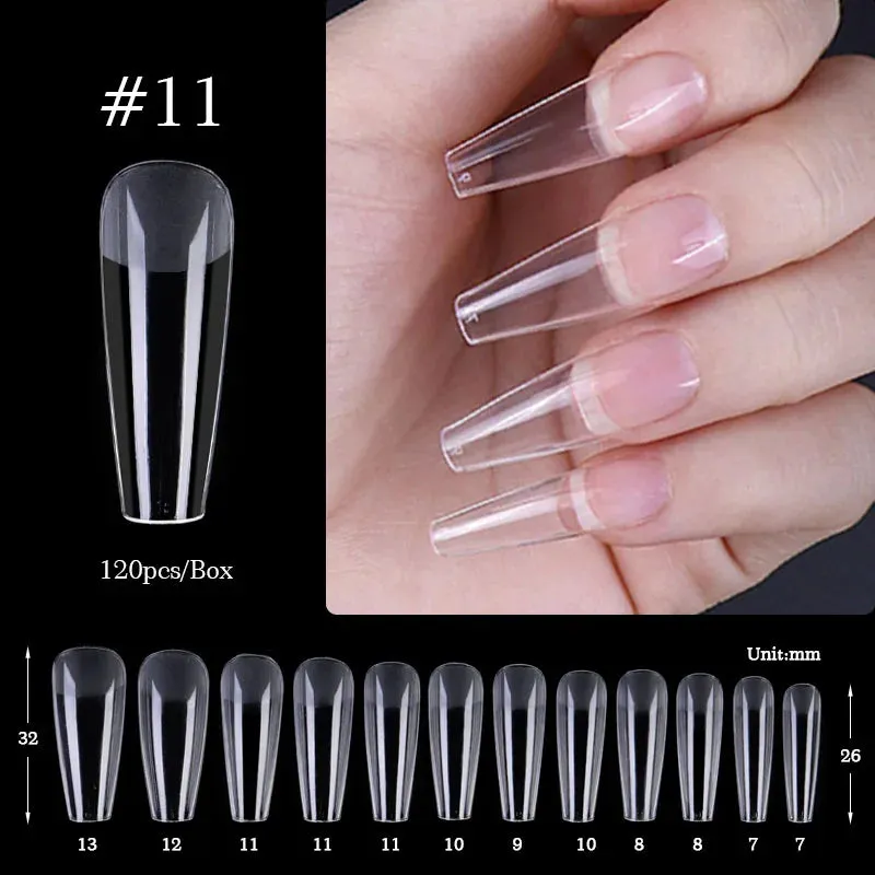 Nail Art Press on False Nails Fake Nails Coffin Gel Nails Extension System Full Cover Short Nail Soft Gel Tips Accessories Tool