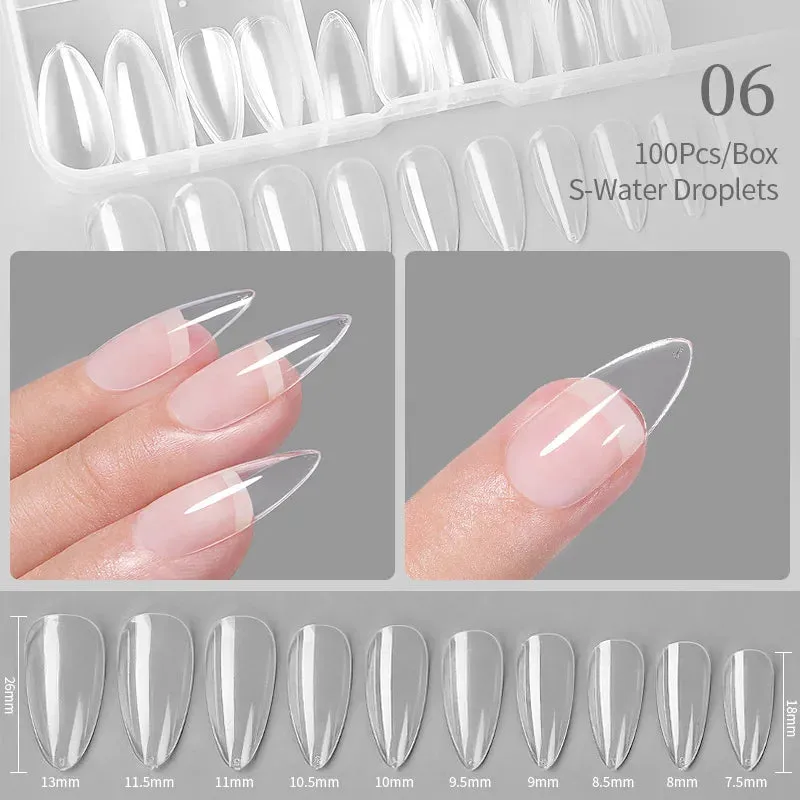 Nail Art Press on False Nails Fake Nails Coffin Gel Nails Extension System Full Cover Short Nail Soft Gel Tips Accessories Tool