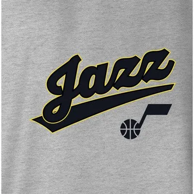 NBA Utah Jazz Women's Gray Long Sleeve Team Slugger Crew Neck T-Shirt