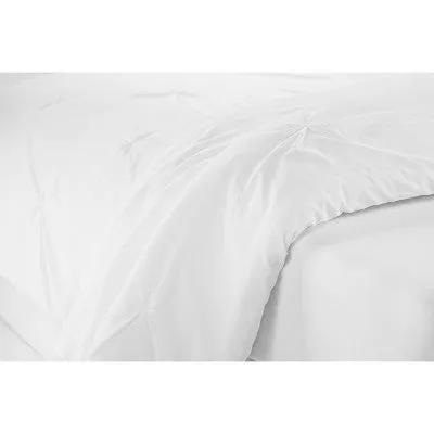 New - Twin XL 2pc Simply Clean Pleated Duvet Set White - Serta