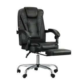 Oikiture Massage Office Chair Executive Gaming Racing Recliner Seat w/ Footrest