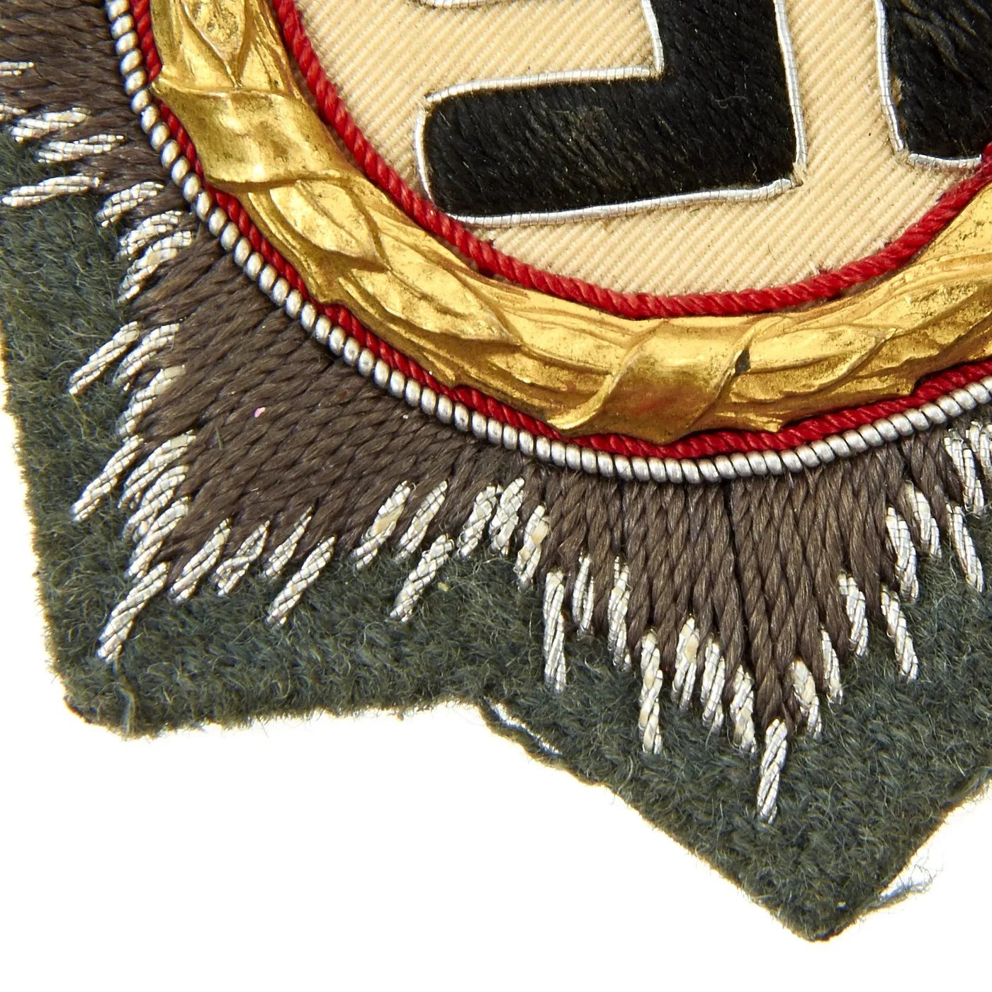 Original German WWII Heer Gold 1941 German Cross Award Embroidered Cloth Badge