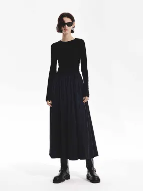 Paneled Midi Dress