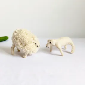 Papoose Felt White Sheep with Removable Coat Pretend & Imaginative Play Toys