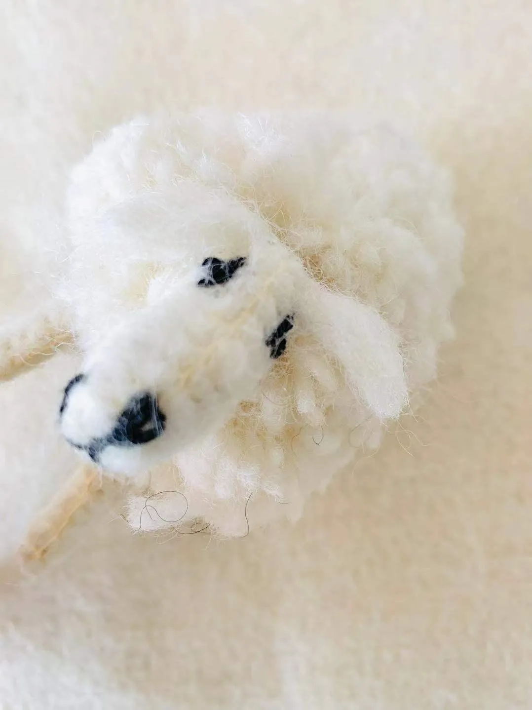 Papoose Felt White Sheep with Removable Coat Pretend & Imaginative Play Toys