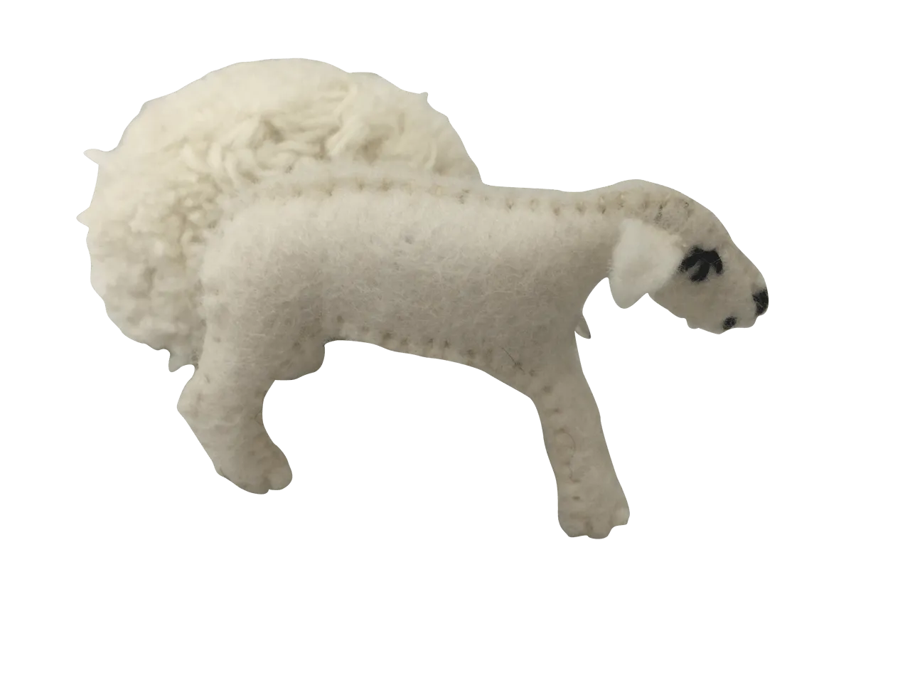 Papoose Felt White Sheep with Removable Coat Pretend & Imaginative Play Toys