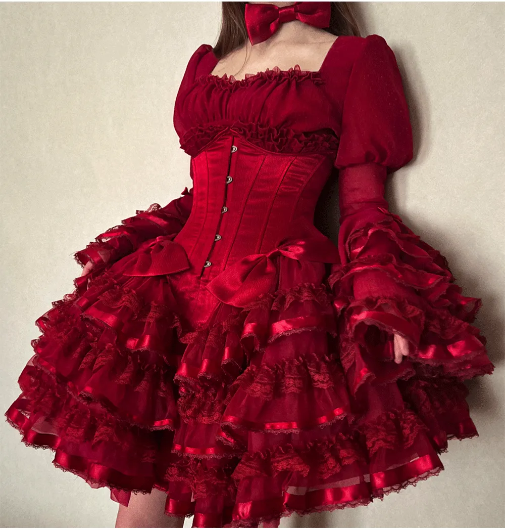 Paris satin lolita heavy dress