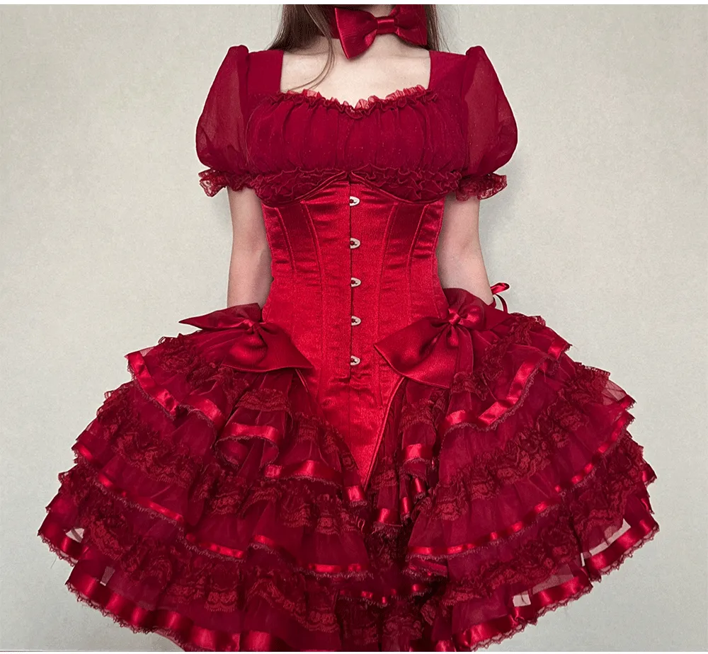 Paris satin lolita heavy dress