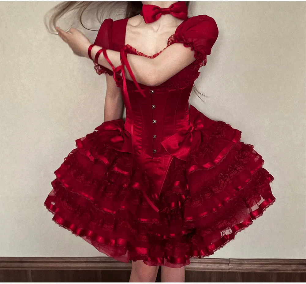 Paris satin lolita heavy dress