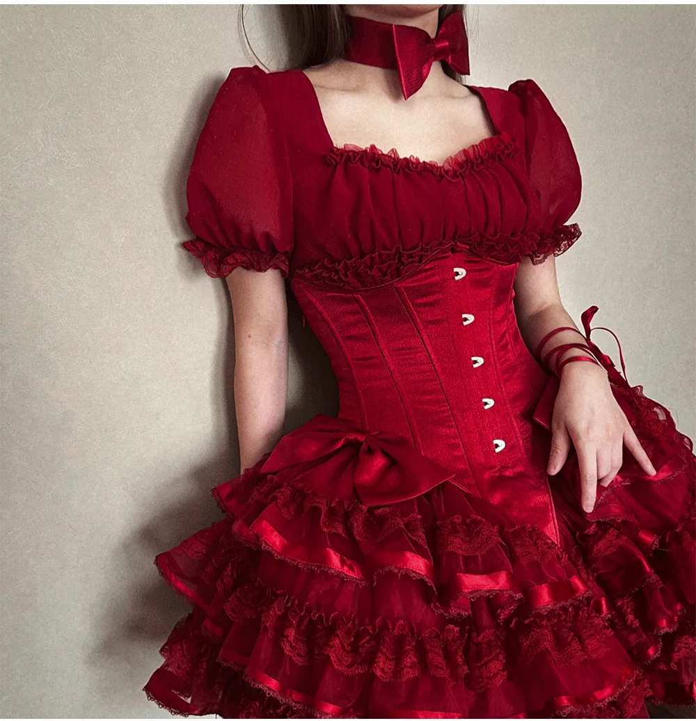 Paris satin lolita heavy dress