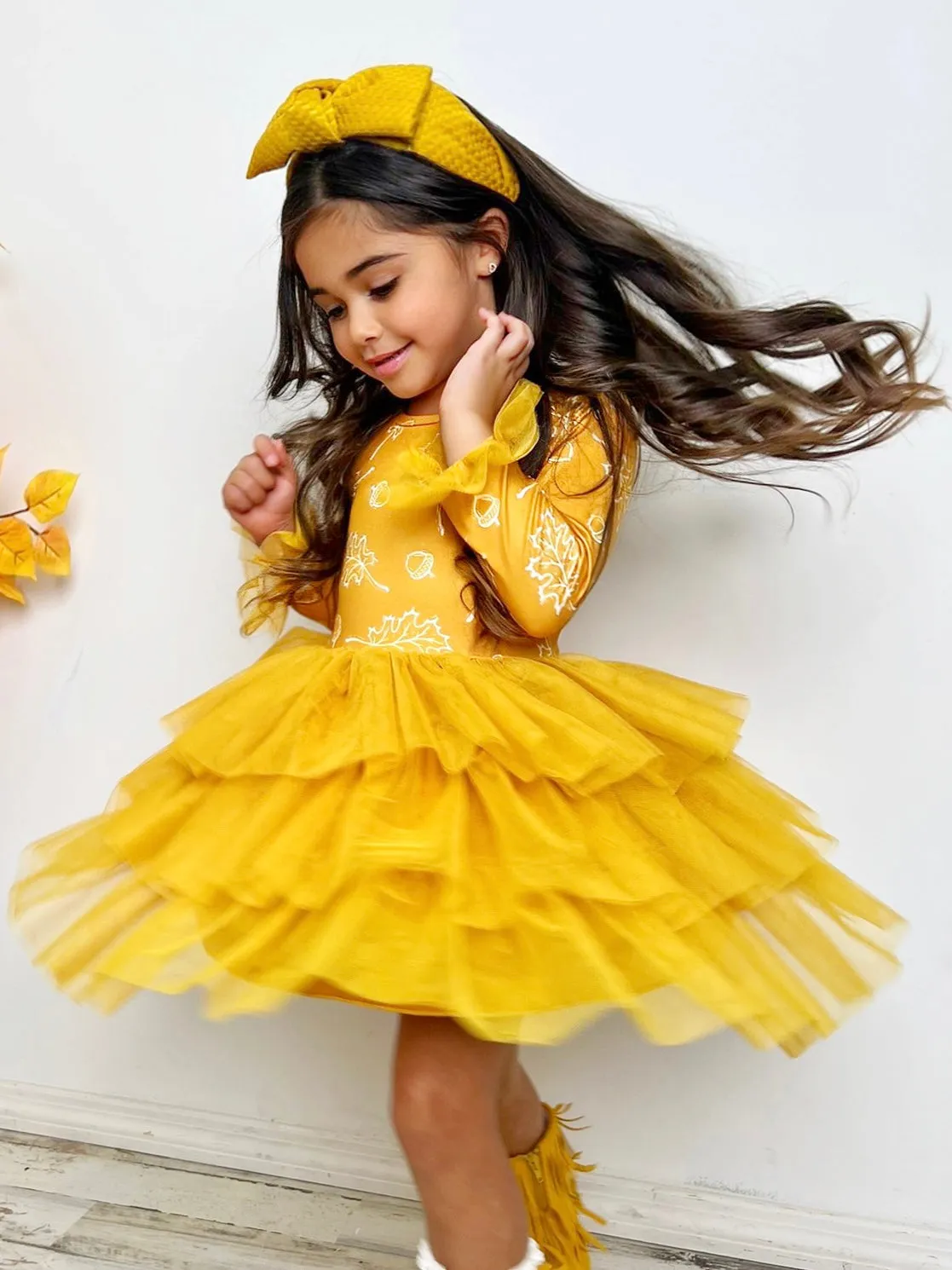 Picture Perfect Falling Leaves Layered Tutu Dress