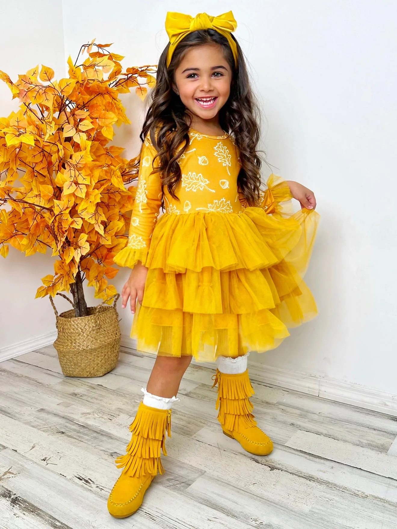 Picture Perfect Falling Leaves Layered Tutu Dress