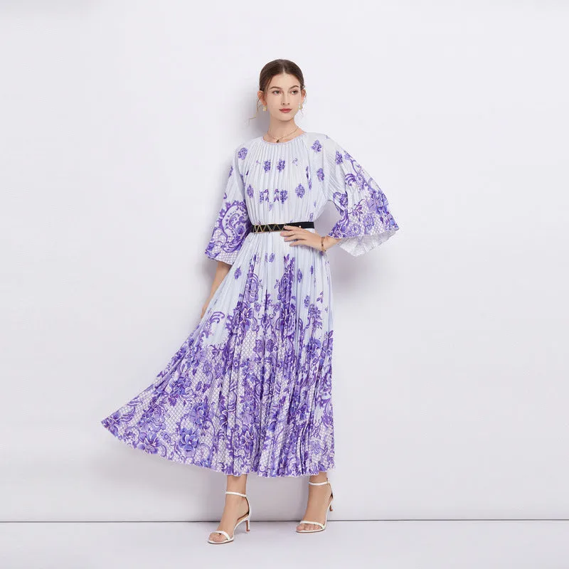 Pleated Oversized Skirt Organ Pleated Dress