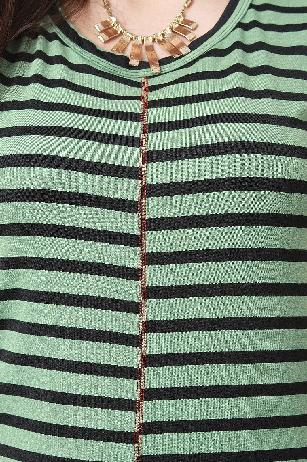 Plus Size Striped Short Sleeve Dress