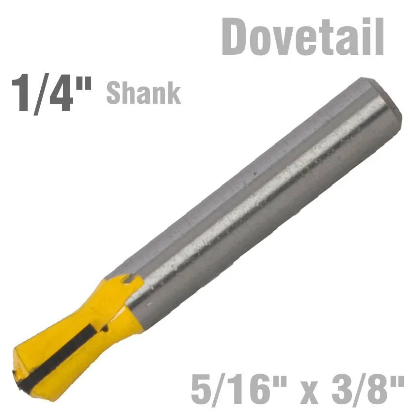 PRO-TECH DOVETAIL BIT 5/16' X 3/8' 1/4' SHANK KP400