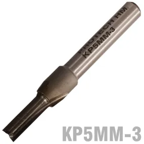 PRO-TECH STRAIGHT BIT 5MM X 14MM TWO FLUTE SOLID CARBIDE 1/4' SHANK KP5MM-3