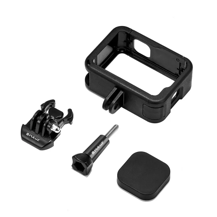 PULUZ Chargeable PA Frame Mount Cage with Cold Shoe Base Slot for GoPro HERO13 Black /12 Black /11 Black /11 Black Mini /10 Black /9 BlackBlack)