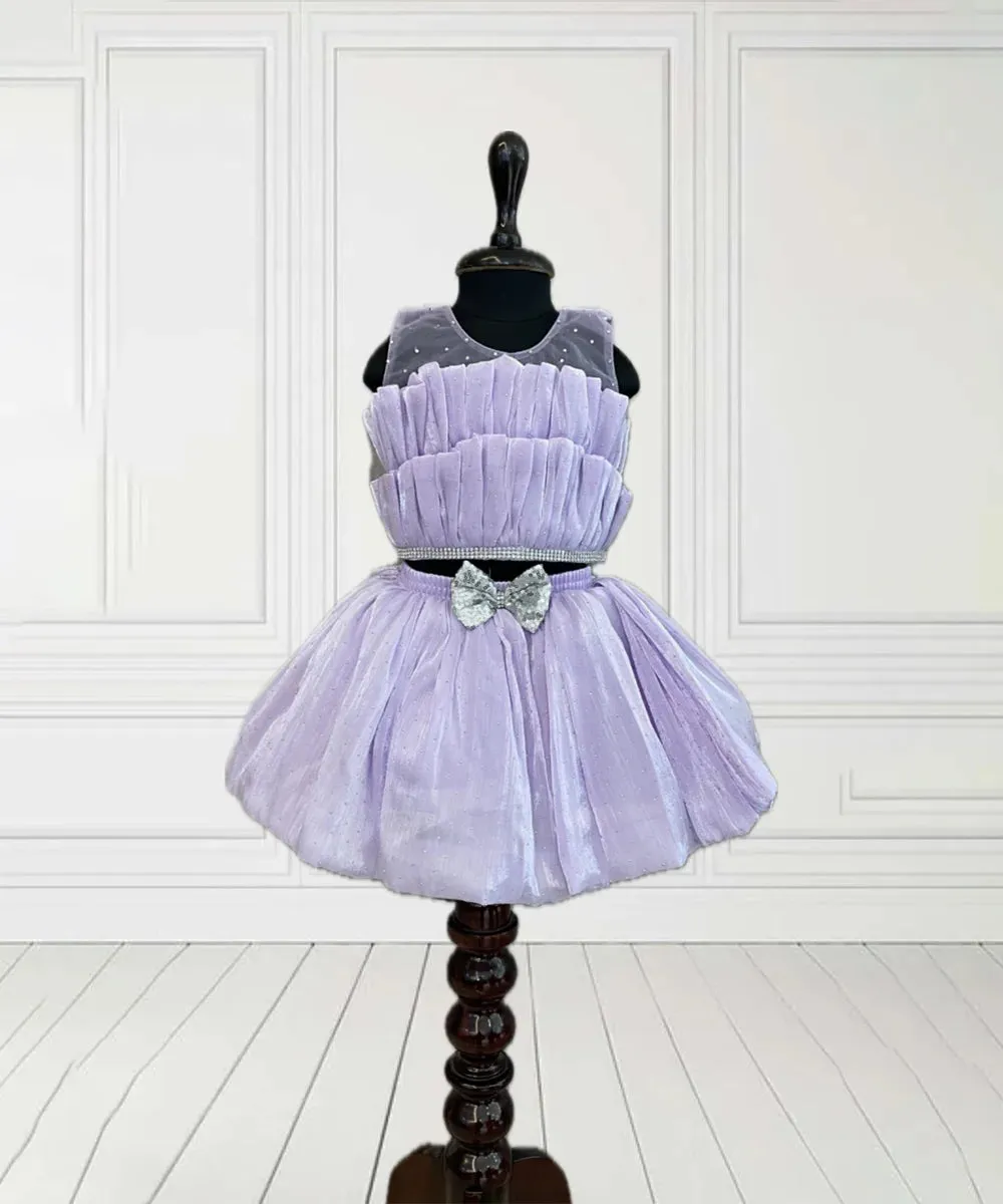 Purple Coloured Skirt Set for Girls for Party