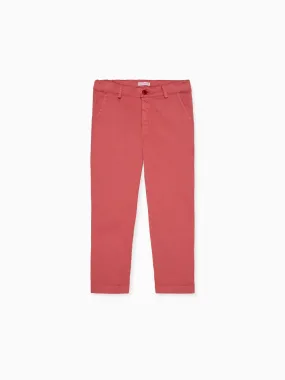 Red Elio Boy Chinos