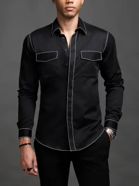 Rich Black Handcrafted Shirt (Studio Collection)