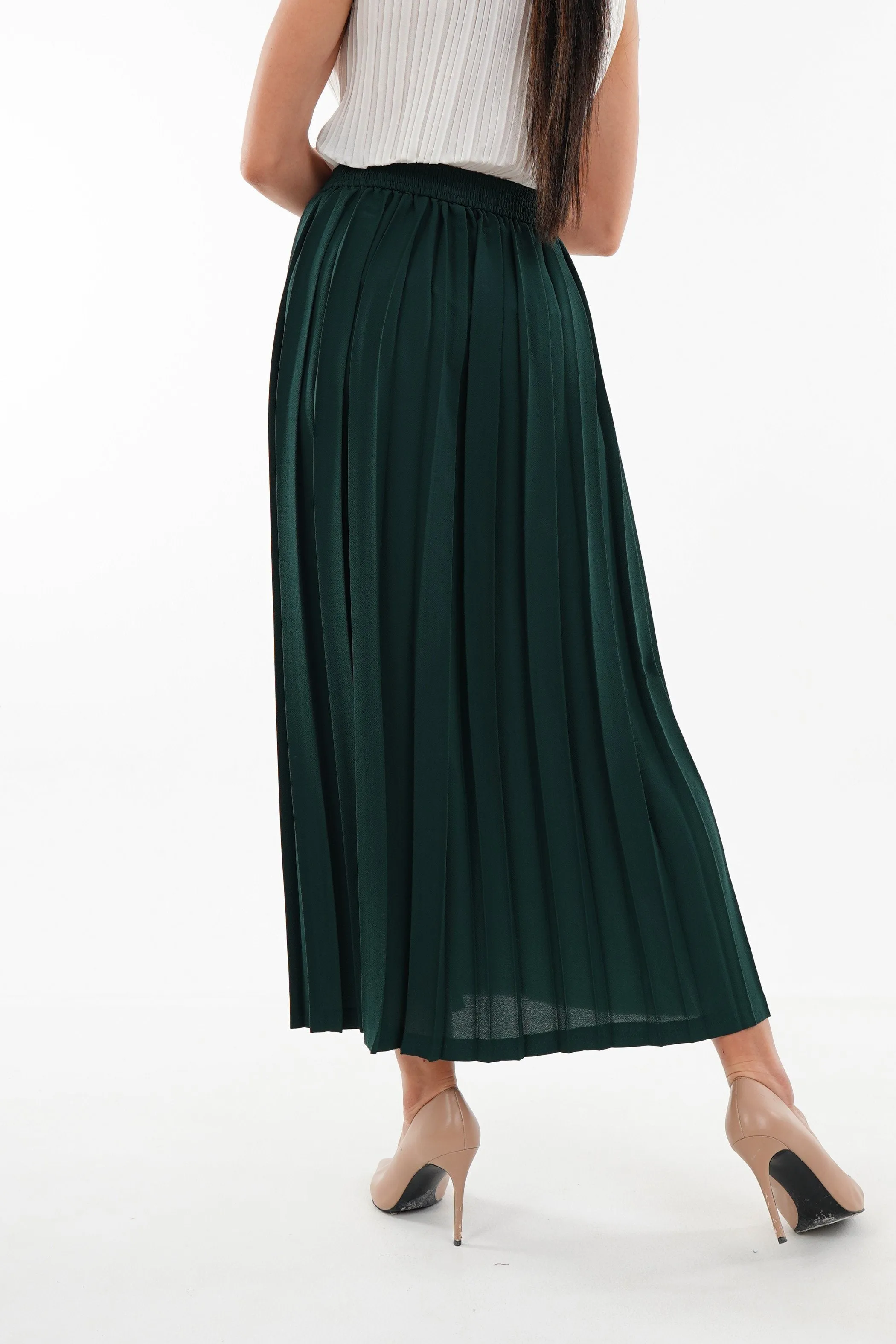 Sadie A-Line Skirt With Box Pleats