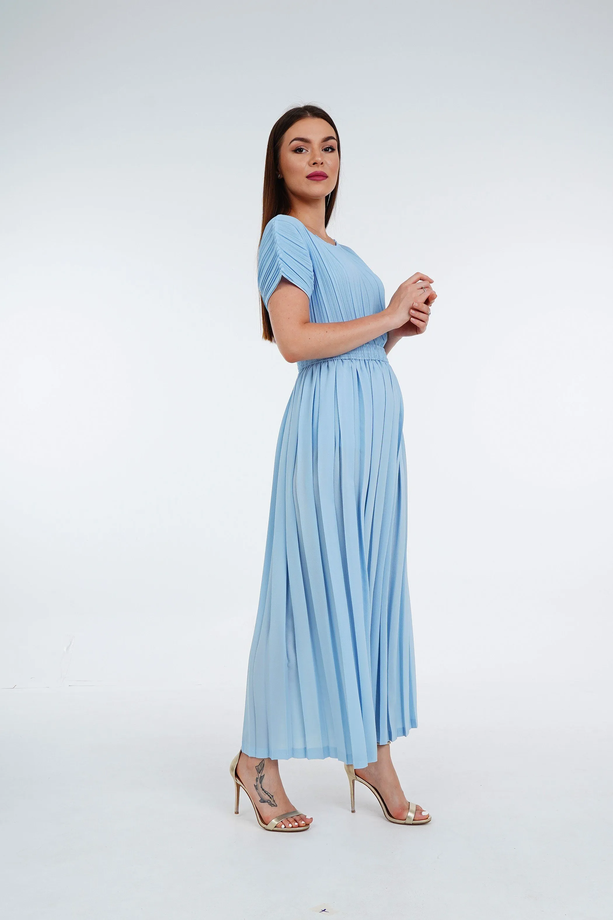 Sadie A-Line Skirt With Box Pleats