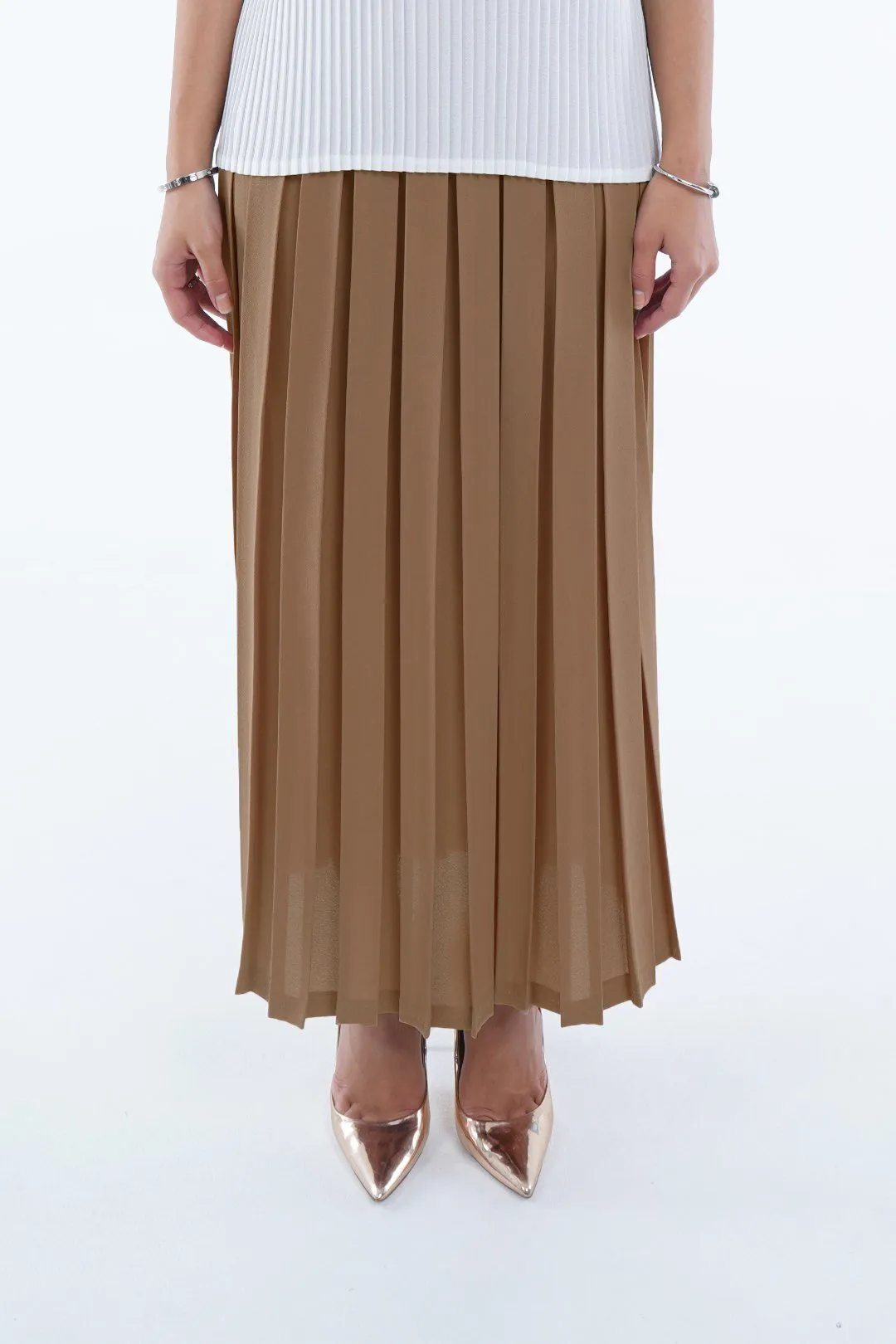 Sadie A-Line Skirt With Box Pleats