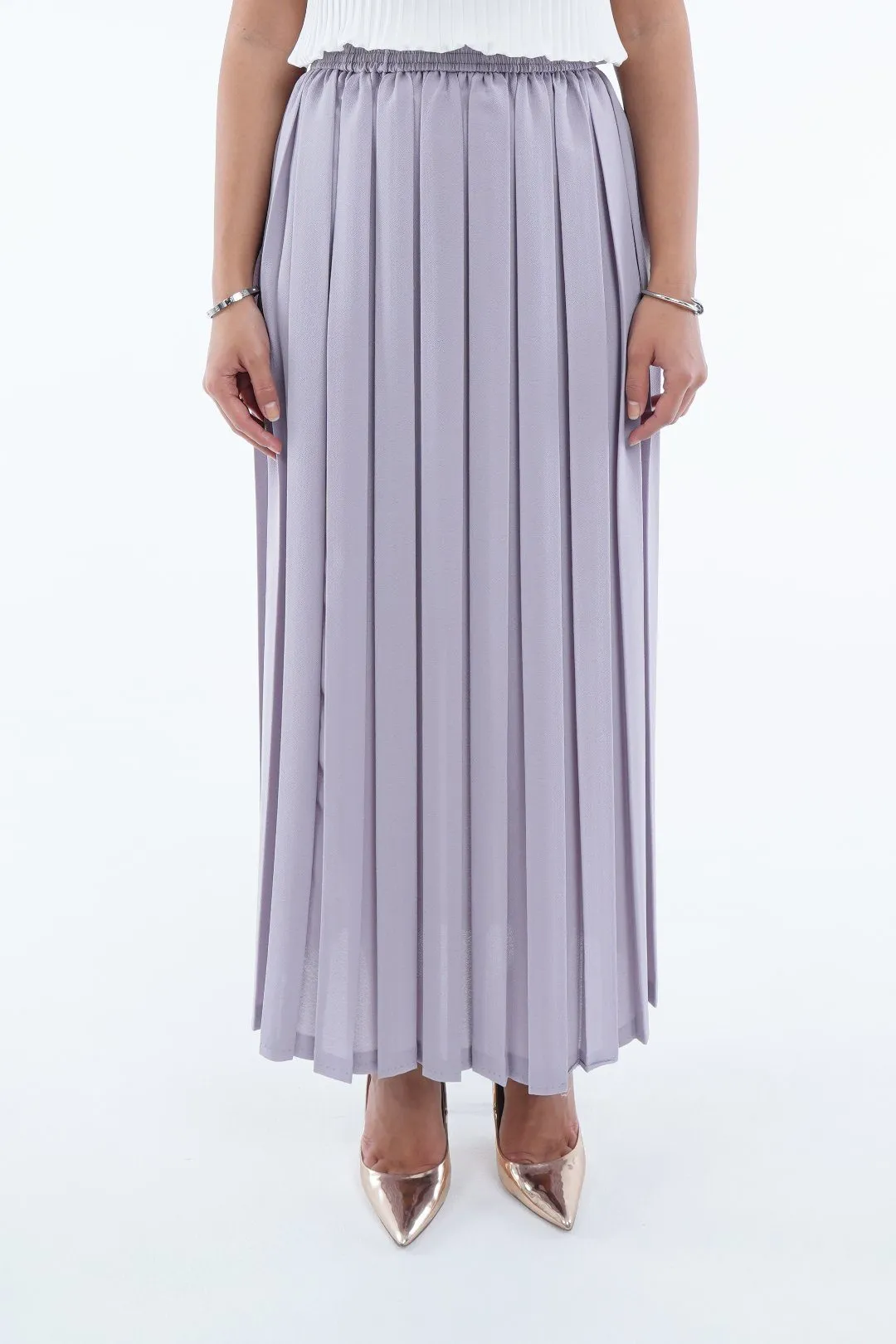 Sadie A-Line Skirt With Box Pleats